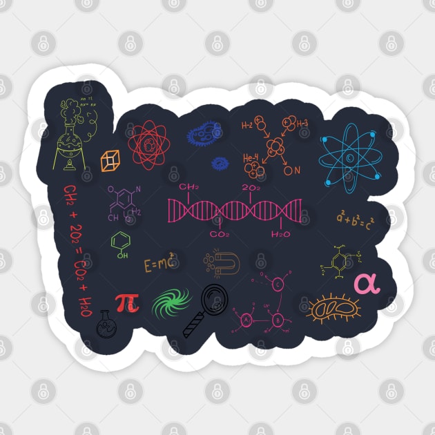 The Power of Science: Celebrate Scientific Discovery with Our Scientific Tools T-Shirt Sticker by Mirak-store 